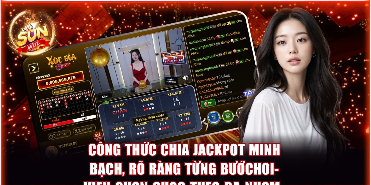 Công thức chia jackpot minh bạch, rõ ràng từng bước