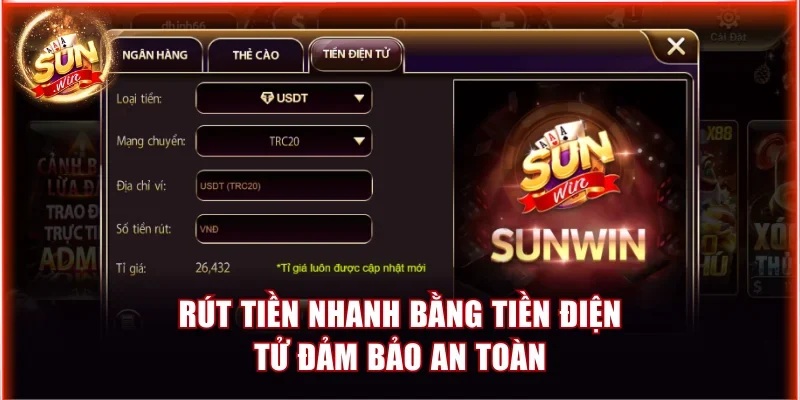 Rút tiền nhanh bằng tiền điện tử đảm bảo an toàn