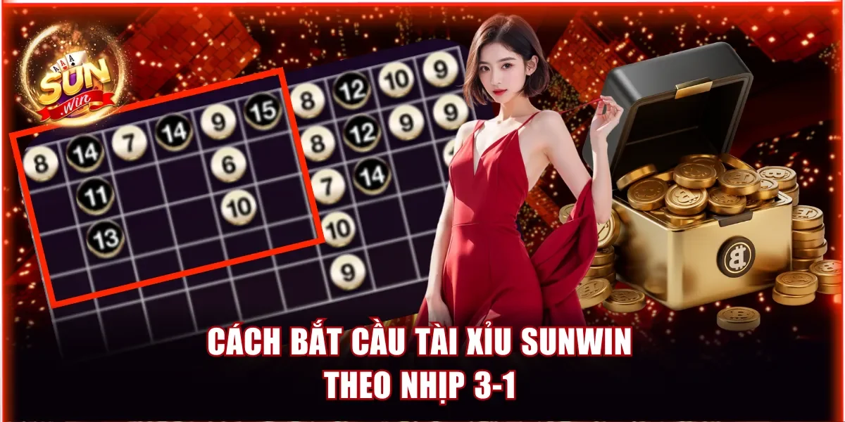 Cách bắt cầu Tài Xỉu Sunwin theo nhịp 3-1