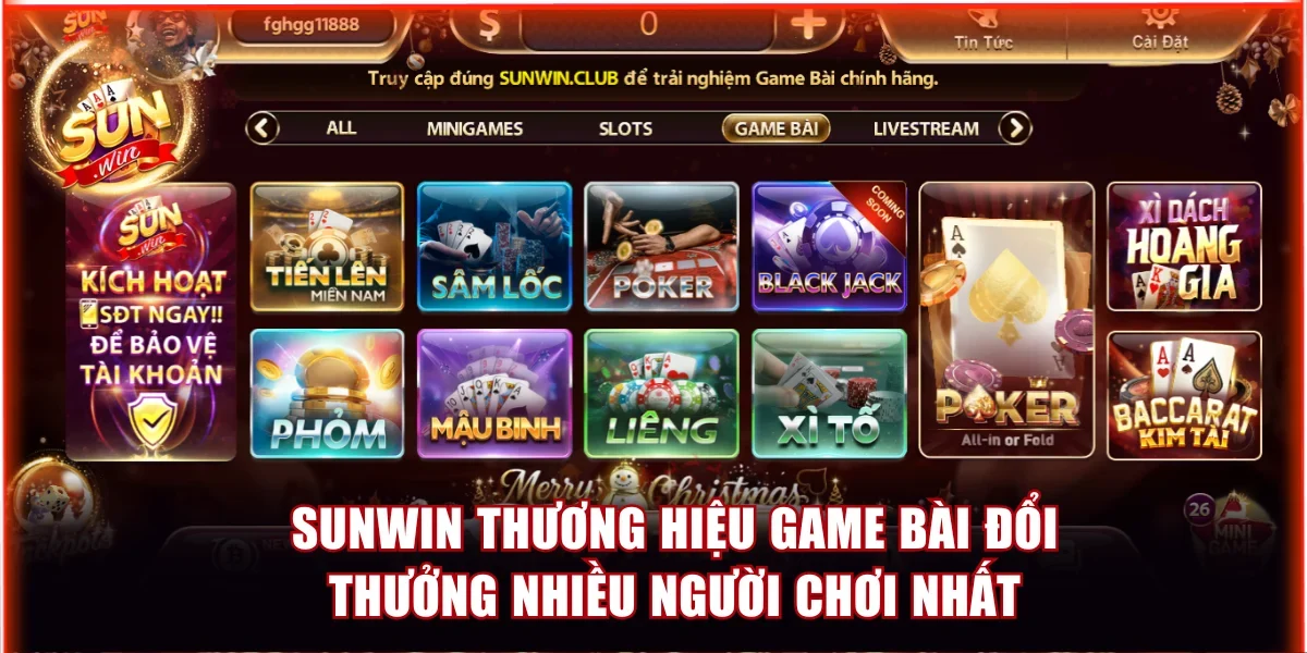 Sunwin thương hiệu game bài đổi thưởng nhiều người chơi nhất