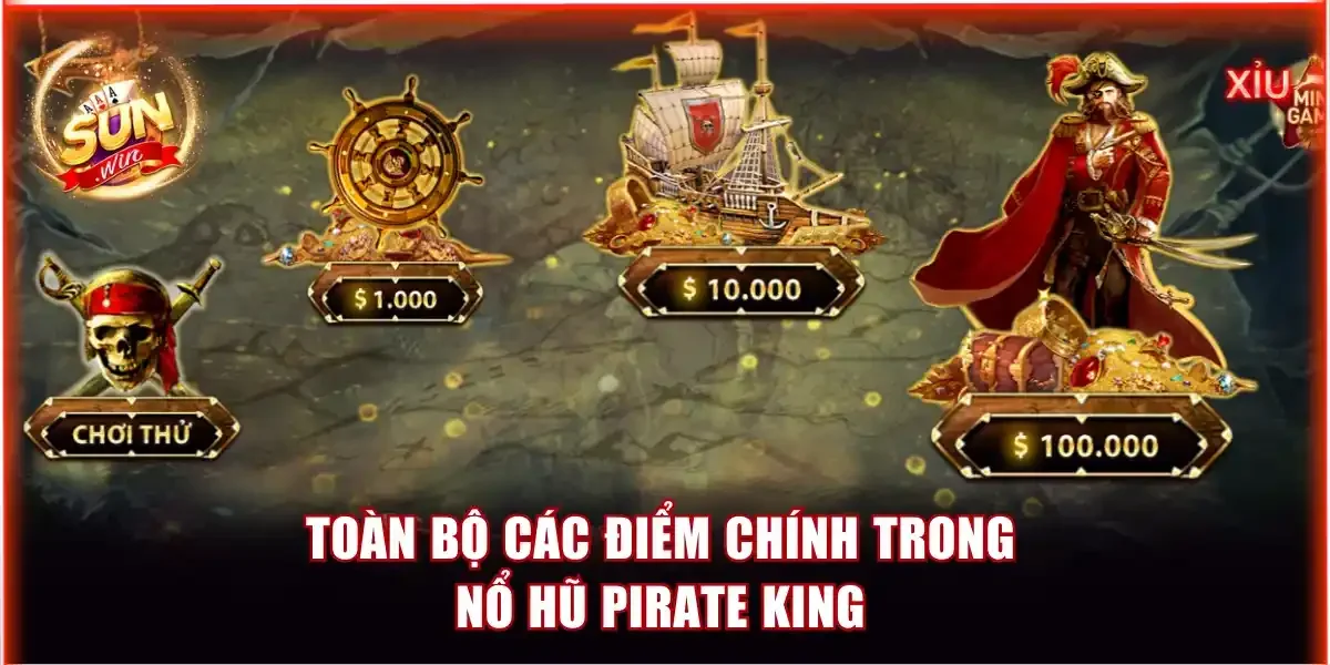 Toàn bộ các điểm chính trong nổ hũ Pirate King